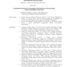 Kalender Akademik Universitas Padjadjaran Tahun Akademik 2026/2027